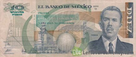 10 Nuevos Pesos banknote Mexico (Lázaro Cárdenas) obverse accepted for exchange