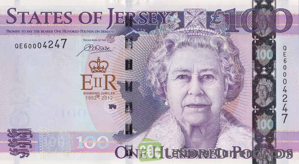 100 Jersey Pounds banknote Diamond Jubilee