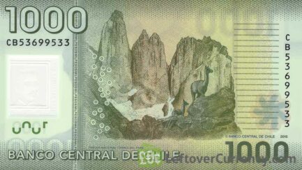 1000 Chilean Pesos banknote (Ignacio Carrera Pinto)
