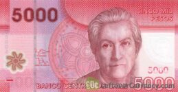 5000 Chilean Pesos banknote (Gabriela Mistral)