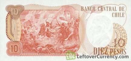 10 Chilean Pesos banknote (General Bernardo O'Higgins Riquelme)