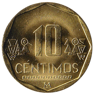10 Peruvian Centimos coin