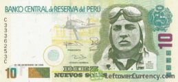 10 Peruvian Nuevos Soles banknote (Monetary Reform Issue)