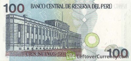 100 Peruvian Nuevos Soles banknote (Monetary Reform Issue)