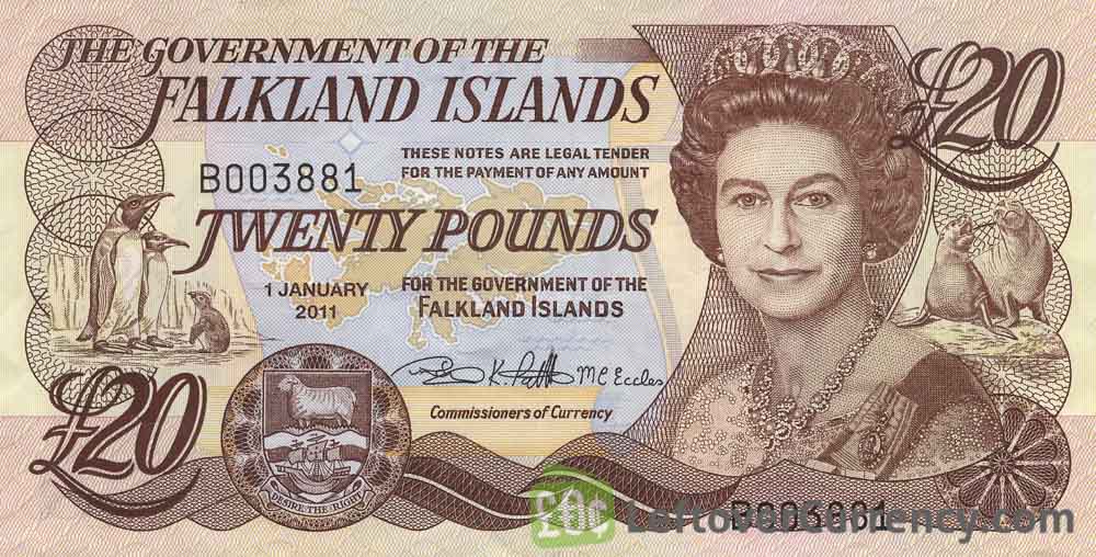 20 Falkland Islands Pounds banknote