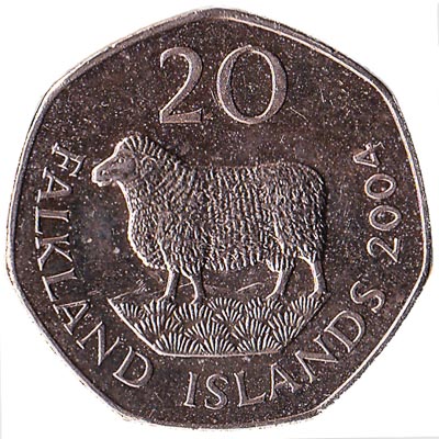 20 pence coin Falkland Islands