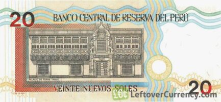 20 Peruvian Nuevos Soles banknote (Monetary Reform Issue)