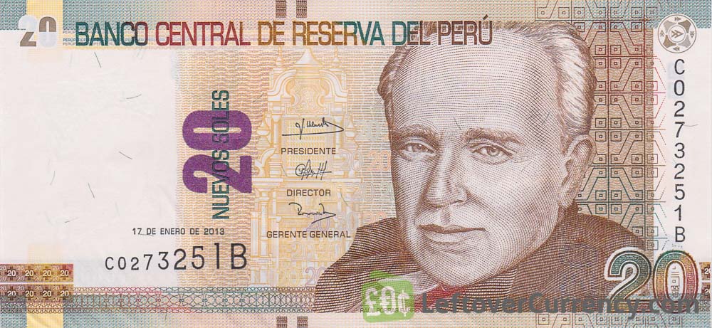 20 Peruvian Sol banknote (Raul Barrenechea)