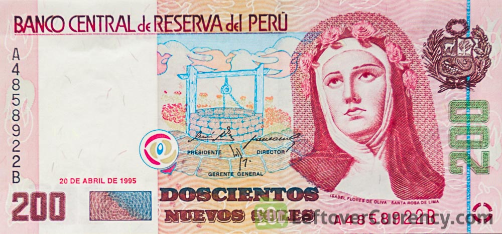 200 Peruvian Nuevos Soles banknote (Monetary Reform Issue) obverse