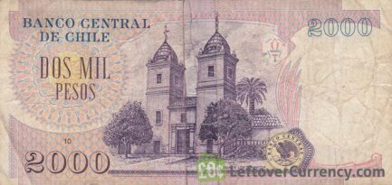 2000 Chilean Pesos banknote (type 1997 to 2003)