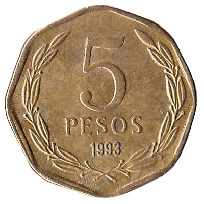 5 Chilean Pesos coin