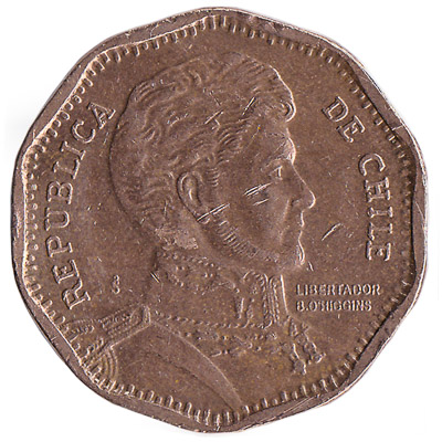 50 Chilean Pesos coin