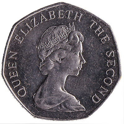 50 pence coin Falkland Islands