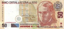 50 Peruvian Nuevos Soles banknote (Monetary Reform Issue)