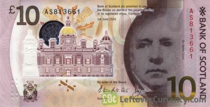 Bank of Scotland 10 Pounds banknote (2016 series)