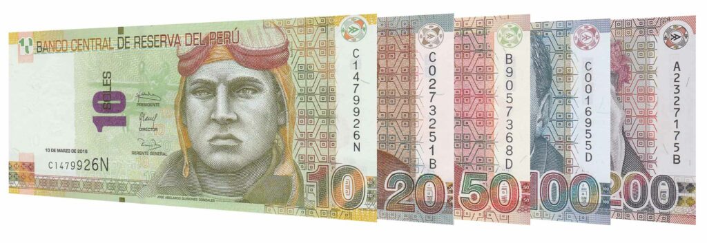 current Peruvian Sol banknotes