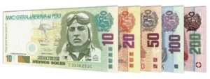 withdrawn Peruvian Nuevos Soles banknotes
