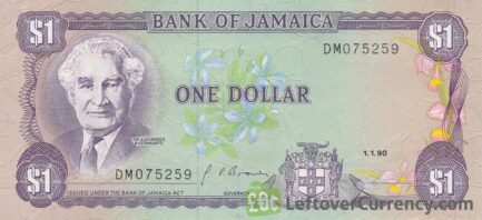 1 Jamaican Dollar banknote (Sir Alexander Bustamante)