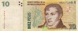 10 Argentine Pesos banknote 2nd Series (Manuel Belgrano)