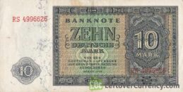 10 DDR Mark banknote Deutschen Notenbank (1948)