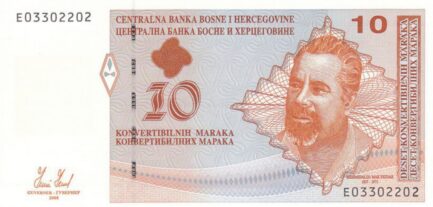 10 Konvertible Marks banknote Bosnian-Croatian (2008 version)