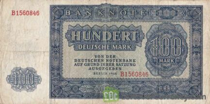 100 DDR Mark banknote Deutschen Notenbank (1948)