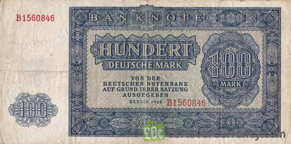 100 DDR Mark banknote Deutschen Notenbank (1948)