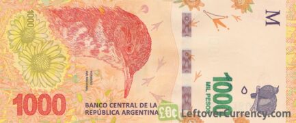 1000 Argentine Pesos banknote 4th Series (Hornero)