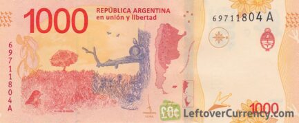 1000 Argentine Pesos banknote 4th Series (Hornero)