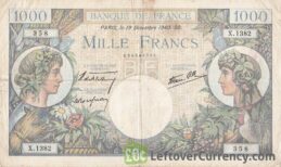 1000 French Francs banknote (Commerce et Industrie)