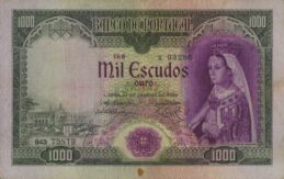 1000 Portuguese Escudos banknote (Queen Filipa)