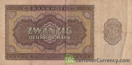 20 DDR Mark banknote Deutschen Notenbank (1948)