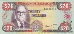 20 Jamaican Dollars banknote (Noel N. Nethersole)