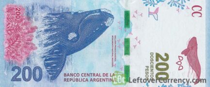 200 Argentine Pesos banknote 4th Series (Southern whale)