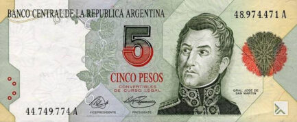 5 Argentine Pesos banknote 1st Series (José de San Martin)