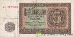 5 DDR Mark banknote Deutschen Notenbank (1948)
