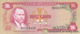 50 cents Jamaican Dollars banknote (Marcus Garvey)