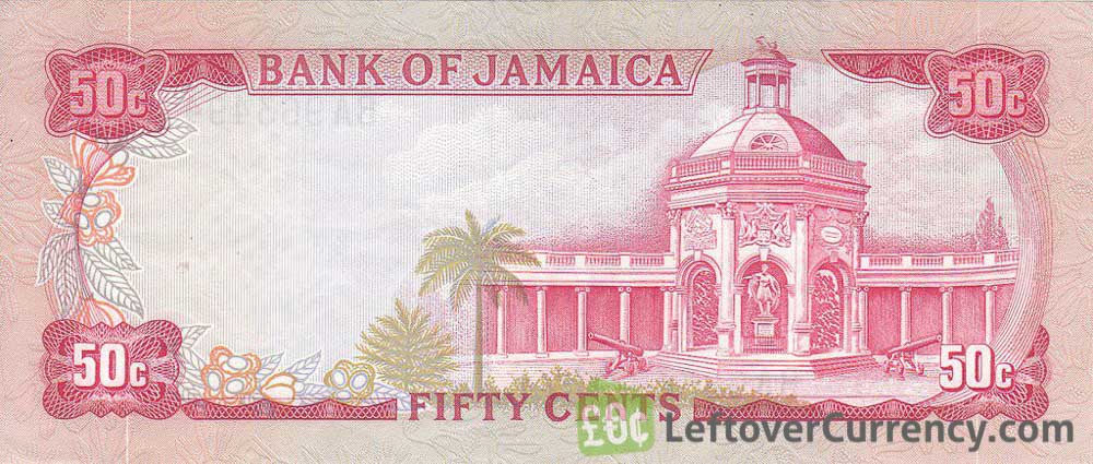 50 cents Jamaican Dollars banknote Marcus Garvey - Exchange for cash