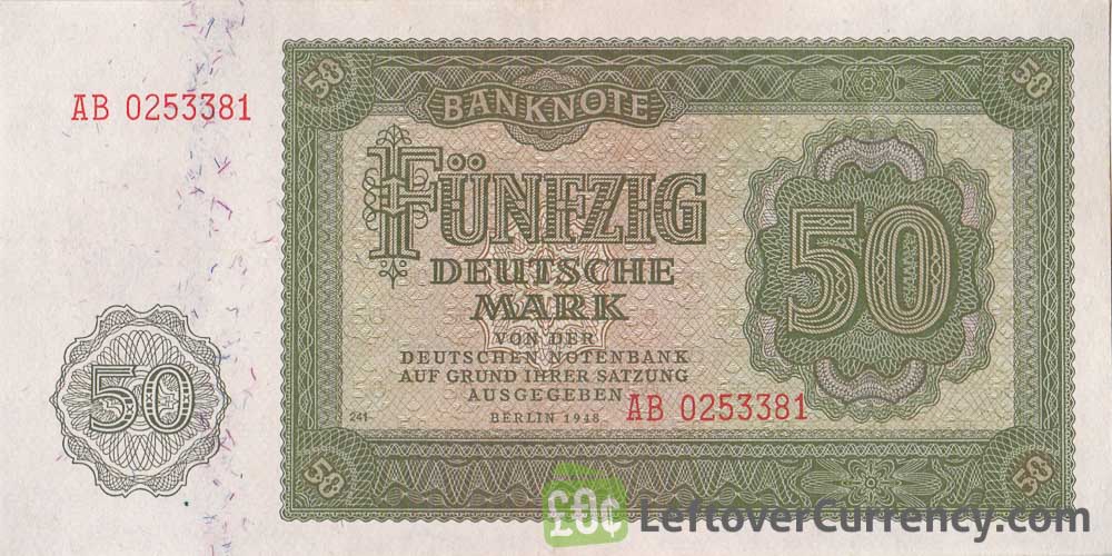 50 DDR Mark banknote Deutschen Notenbank (1948)