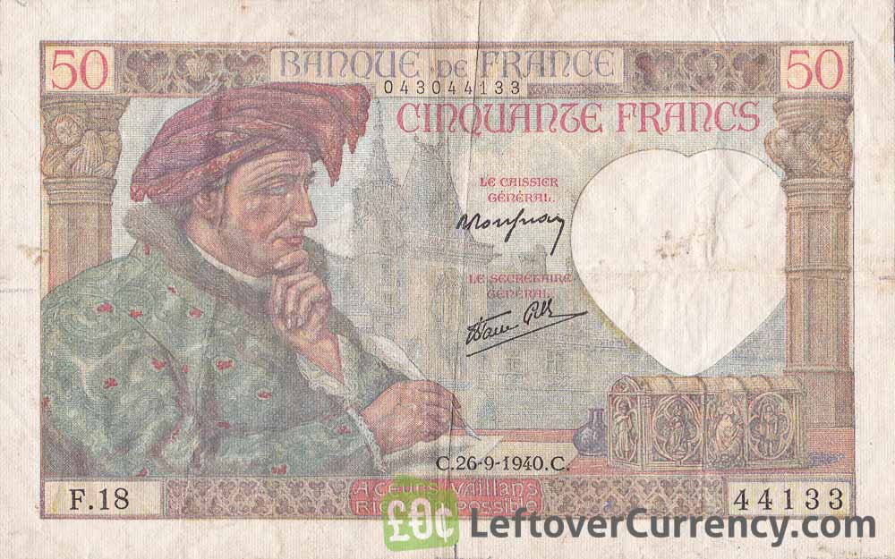 50 French Francs banknote (Jacques Cœur)