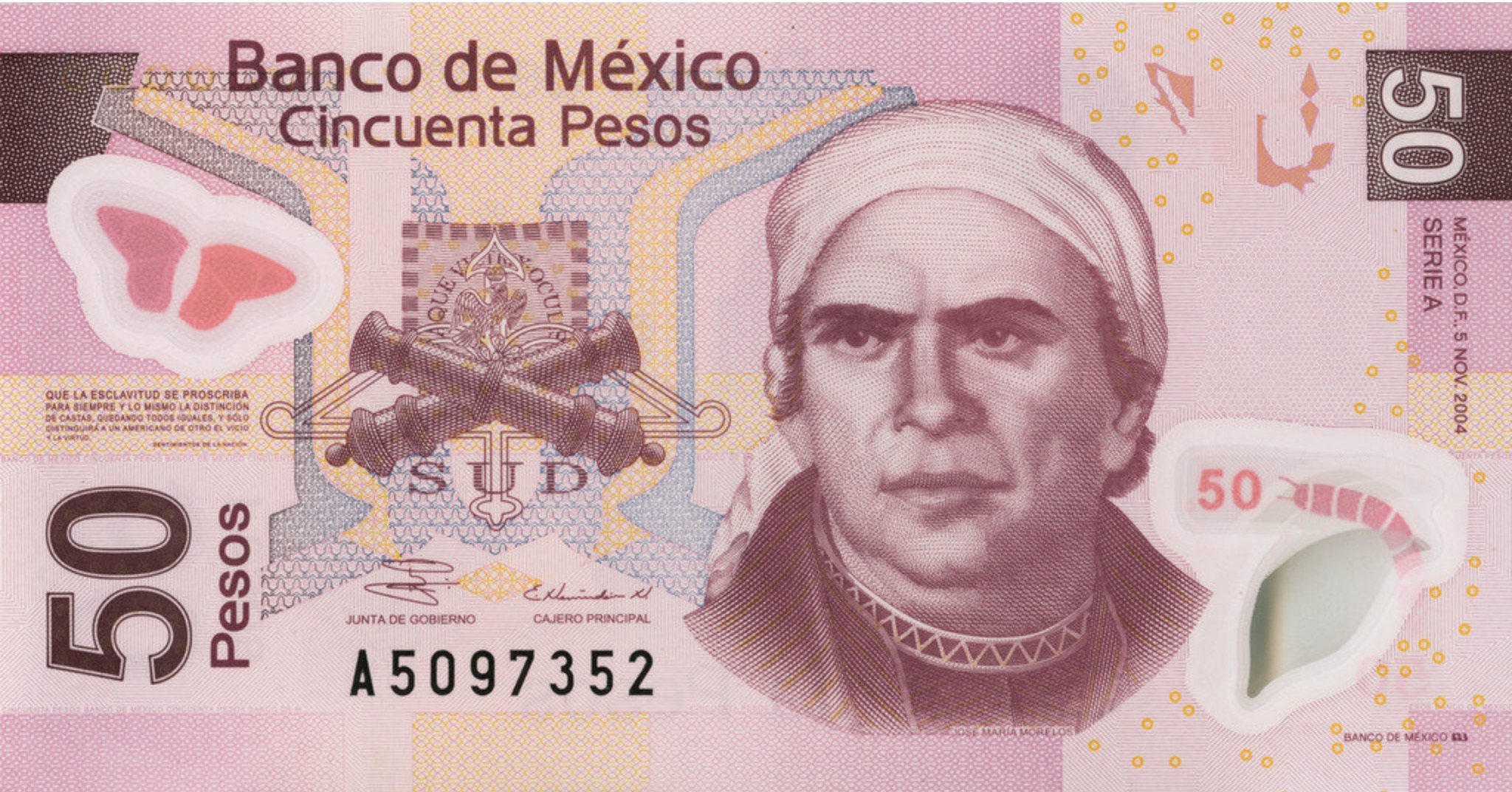 50 Mexican Pesos banknote (Series F)