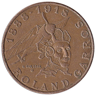 France 10 Franc coin (Roland Garros)
