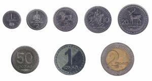 Georgian Lari and Tetri coins
