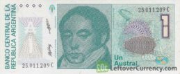 1 Argentine Austral banknote