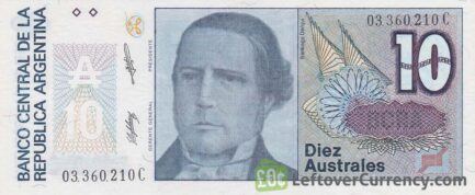 10 Argentine Australes banknote