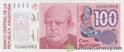 100 Argentine Australes banknote