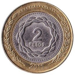 2 Argentine Pesos coin