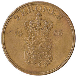 2 Danish Kroner coin Frederik IX