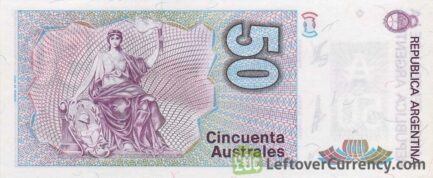 50 Argentine Australes banknote