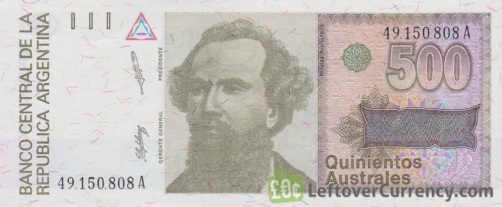 500 Argentine Australes banknote